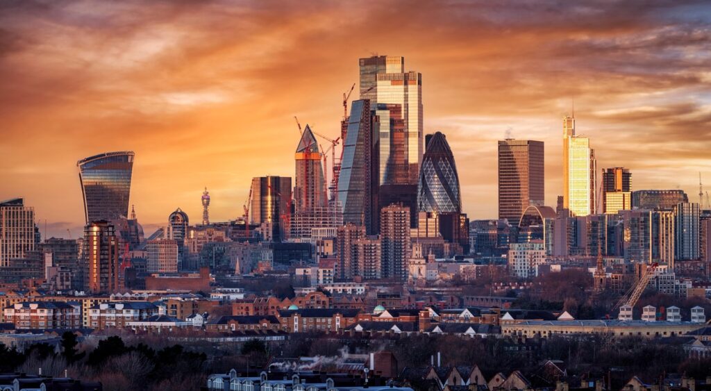 City of London skyline.